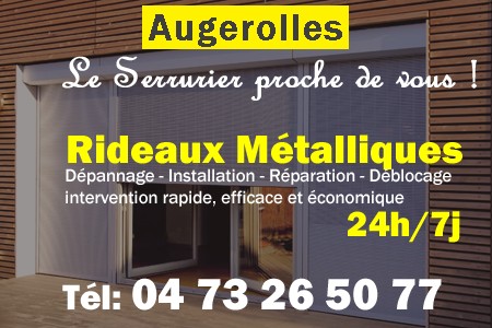 rideau metallique Augerolles - rideaux metalliques Augerolles - rideaux Augerolles - entretien, Pose en neuf, pose en rénovation, motorisation, dépannage, déblocage, remplacement, réparation, automatisation de rideaux métalliques à Augerolles