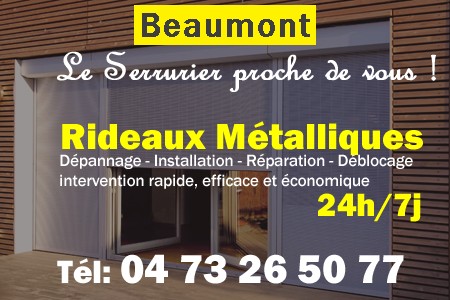 rideau metallique Beaumont - rideaux metalliques Beaumont - rideaux Beaumont - entretien, Pose en neuf, pose en rénovation, motorisation, dépannage, déblocage, remplacement, réparation, automatisation de rideaux métalliques à Beaumont