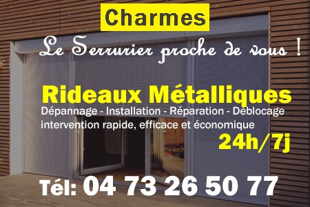 rideau metallique Charmes - rideaux metalliques Charmes - rideaux Charmes - entretien, Pose en neuf, pose en rénovation, motorisation, dépannage, déblocage, remplacement, réparation, automatisation de rideaux métalliques à Charmes