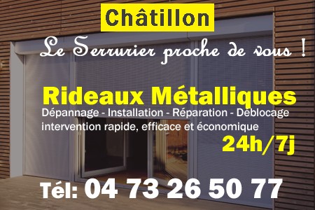 rideau metallique Châtillon - rideaux metalliques Châtillon - rideaux Châtillon - entretien, Pose en neuf, pose en rénovation, motorisation, dépannage, déblocage, remplacement, réparation, automatisation de rideaux métalliques à Châtillon