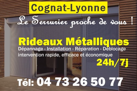 rideau metallique Cognat-Lyonne - rideaux metalliques Cognat-Lyonne - rideaux Cognat-Lyonne - entretien, Pose en neuf, pose en rénovation, motorisation, dépannage, déblocage, remplacement, réparation, automatisation de rideaux métalliques à Cognat-Lyonne