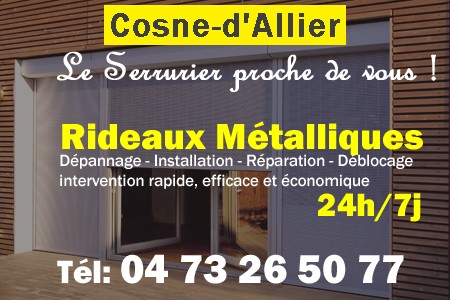 rideau metallique Cosne-d'Allier - rideaux metalliques Cosne-d'Allier - rideaux Cosne-d'Allier - entretien, Pose en neuf, pose en rénovation, motorisation, dépannage, déblocage, remplacement, réparation, automatisation de rideaux métalliques à Cosne-d'Allier