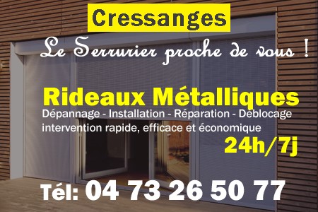 rideau metallique Cressanges - rideaux metalliques Cressanges - rideaux Cressanges - entretien, Pose en neuf, pose en rénovation, motorisation, dépannage, déblocage, remplacement, réparation, automatisation de rideaux métalliques à Cressanges