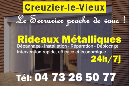 rideau metallique Creuzier-le-Vieux - rideaux metalliques Creuzier-le-Vieux - rideaux Creuzier-le-Vieux - entretien, Pose en neuf, pose en rénovation, motorisation, dépannage, déblocage, remplacement, réparation, automatisation de rideaux métalliques à Creuzier-le-Vieux