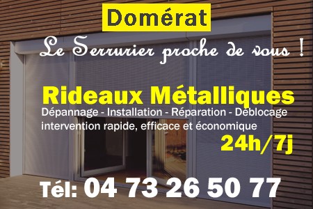 rideau metallique Domérat - rideaux metalliques Domérat - rideaux Domérat - entretien, Pose en neuf, pose en rénovation, motorisation, dépannage, déblocage, remplacement, réparation, automatisation de rideaux métalliques à Domérat