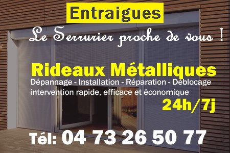 rideau metallique Entraigues - rideaux metalliques Entraigues - rideaux Entraigues - entretien, Pose en neuf, pose en rénovation, motorisation, dépannage, déblocage, remplacement, réparation, automatisation de rideaux métalliques à Entraigues