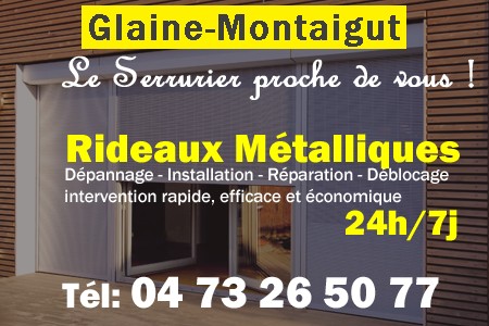 rideau metallique Glaine-Montaigut - rideaux metalliques Glaine-Montaigut - rideaux Glaine-Montaigut - entretien, Pose en neuf, pose en rénovation, motorisation, dépannage, déblocage, remplacement, réparation, automatisation de rideaux métalliques à Glaine-Montaigut