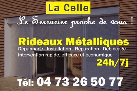 rideau metallique La Celle - rideaux metalliques La Celle - rideaux La Celle - entretien, Pose en neuf, pose en rénovation, motorisation, dépannage, déblocage, remplacement, réparation, automatisation de rideaux métalliques à La Celle