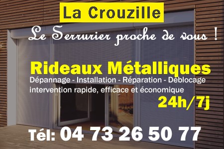 rideau metallique La Crouzille - rideaux metalliques La Crouzille - rideaux La Crouzille - entretien, Pose en neuf, pose en rénovation, motorisation, dépannage, déblocage, remplacement, réparation, automatisation de rideaux métalliques à La Crouzille