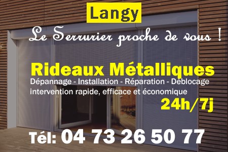 rideau metallique Langy - rideaux metalliques Langy - rideaux Langy - entretien, Pose en neuf, pose en rénovation, motorisation, dépannage, déblocage, remplacement, réparation, automatisation de rideaux métalliques à Langy