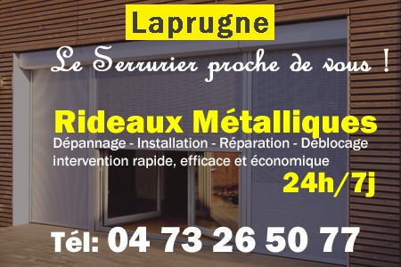 rideau metallique Laprugne - rideaux metalliques Laprugne - rideaux Laprugne - entretien, Pose en neuf, pose en rénovation, motorisation, dépannage, déblocage, remplacement, réparation, automatisation de rideaux métalliques à Laprugne