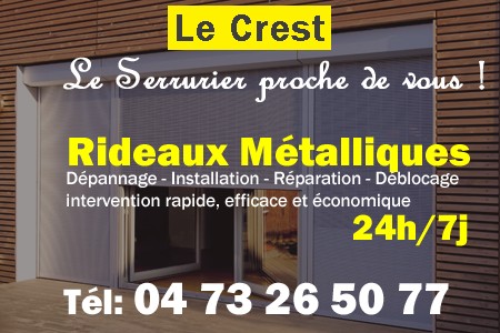 rideau metallique Le Crest - rideaux metalliques Le Crest - rideaux Le Crest - entretien, Pose en neuf, pose en rénovation, motorisation, dépannage, déblocage, remplacement, réparation, automatisation de rideaux métalliques à Le Crest