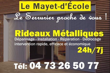 rideau metallique Le Mayet-d'École - rideaux metalliques Le Mayet-d'École - rideaux Le Mayet-d'École - entretien, Pose en neuf, pose en rénovation, motorisation, dépannage, déblocage, remplacement, réparation, automatisation de rideaux métalliques à Le Mayet-d'École