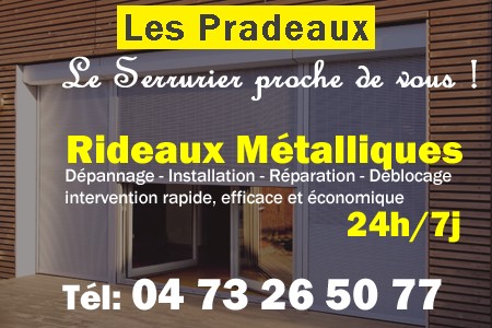 rideau metallique Les Pradeaux - rideaux metalliques Les Pradeaux - rideaux Les Pradeaux - entretien, Pose en neuf, pose en rénovation, motorisation, dépannage, déblocage, remplacement, réparation, automatisation de rideaux métalliques à Les Pradeaux