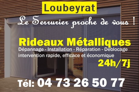 rideau metallique Loubeyrat - rideaux metalliques Loubeyrat - rideaux Loubeyrat - entretien, Pose en neuf, pose en rénovation, motorisation, dépannage, déblocage, remplacement, réparation, automatisation de rideaux métalliques à Loubeyrat