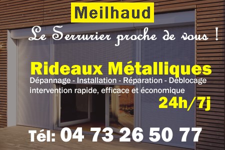 rideau metallique Meilhaud - rideaux metalliques Meilhaud - rideaux Meilhaud - entretien, Pose en neuf, pose en rénovation, motorisation, dépannage, déblocage, remplacement, réparation, automatisation de rideaux métalliques à Meilhaud