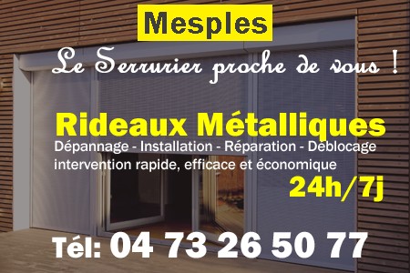 rideau metallique Mesples - rideaux metalliques Mesples - rideaux Mesples - entretien, Pose en neuf, pose en rénovation, motorisation, dépannage, déblocage, remplacement, réparation, automatisation de rideaux métalliques à Mesples