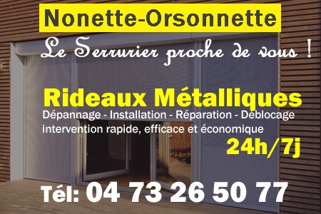 rideau metallique Nonette-Orsonnette - rideaux metalliques Nonette-Orsonnette - rideaux Nonette-Orsonnette - entretien, Pose en neuf, pose en rénovation, motorisation, dépannage, déblocage, remplacement, réparation, automatisation de rideaux métalliques à Nonette-Orsonnette