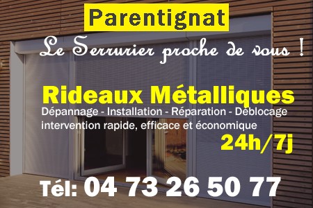 rideau metallique Parentignat - rideaux metalliques Parentignat - rideaux Parentignat - entretien, Pose en neuf, pose en rénovation, motorisation, dépannage, déblocage, remplacement, réparation, automatisation de rideaux métalliques à Parentignat