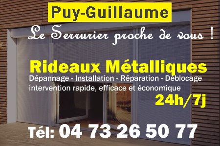 rideau metallique Puy-Guillaume - rideaux metalliques Puy-Guillaume - rideaux Puy-Guillaume - entretien, Pose en neuf, pose en rénovation, motorisation, dépannage, déblocage, remplacement, réparation, automatisation de rideaux métalliques à Puy-Guillaume