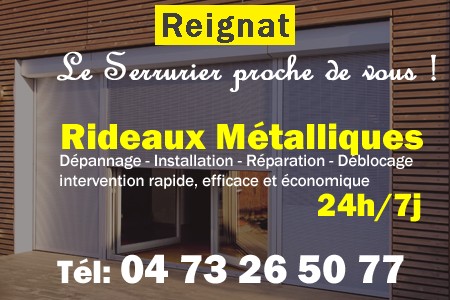 rideau metallique Reignat - rideaux metalliques Reignat - rideaux Reignat - entretien, Pose en neuf, pose en rénovation, motorisation, dépannage, déblocage, remplacement, réparation, automatisation de rideaux métalliques à Reignat