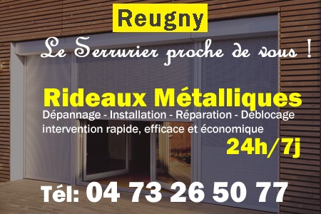 rideau metallique Reugny - rideaux metalliques Reugny - rideaux Reugny - entretien, Pose en neuf, pose en rénovation, motorisation, dépannage, déblocage, remplacement, réparation, automatisation de rideaux métalliques à Reugny