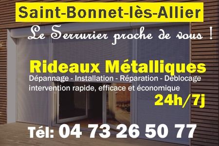 rideau metallique Saint-Bonnet-lès-Allier - rideaux metalliques Saint-Bonnet-lès-Allier - rideaux Saint-Bonnet-lès-Allier - entretien, Pose en neuf, pose en rénovation, motorisation, dépannage, déblocage, remplacement, réparation, automatisation de rideaux métalliques à Saint-Bonnet-lès-Allier