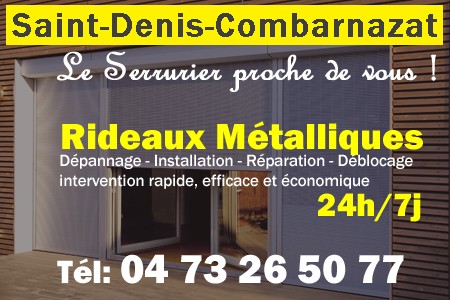 rideau metallique Saint-Denis-Combarnazat - rideaux metalliques Saint-Denis-Combarnazat - rideaux Saint-Denis-Combarnazat - entretien, Pose en neuf, pose en rénovation, motorisation, dépannage, déblocage, remplacement, réparation, automatisation de rideaux métalliques à Saint-Denis-Combarnazat