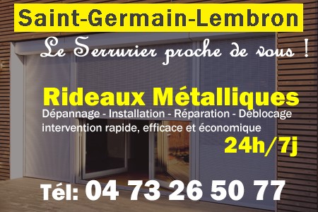 rideau metallique Saint-Germain-Lembron - rideaux metalliques Saint-Germain-Lembron - rideaux Saint-Germain-Lembron - entretien, Pose en neuf, pose en rénovation, motorisation, dépannage, déblocage, remplacement, réparation, automatisation de rideaux métalliques à Saint-Germain-Lembron