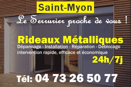 rideau metallique Saint-Myon - rideaux metalliques Saint-Myon - rideaux Saint-Myon - entretien, Pose en neuf, pose en rénovation, motorisation, dépannage, déblocage, remplacement, réparation, automatisation de rideaux métalliques à Saint-Myon