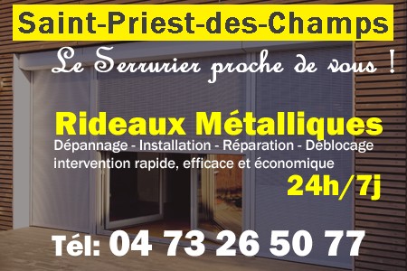 rideau metallique Saint-Priest-des-Champs - rideaux metalliques Saint-Priest-des-Champs - rideaux Saint-Priest-des-Champs - entretien, Pose en neuf, pose en rénovation, motorisation, dépannage, déblocage, remplacement, réparation, automatisation de rideaux métalliques à Saint-Priest-des-Champs