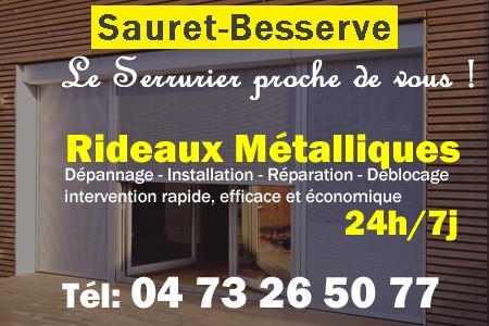 rideau metallique Sauret-Besserve - rideaux metalliques Sauret-Besserve - rideaux Sauret-Besserve - entretien, Pose en neuf, pose en rénovation, motorisation, dépannage, déblocage, remplacement, réparation, automatisation de rideaux métalliques à Sauret-Besserve