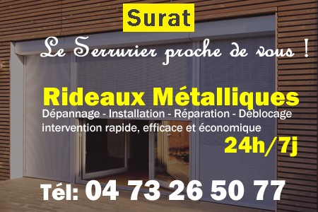 rideau metallique Surat - rideaux metalliques Surat - rideaux Surat - entretien, Pose en neuf, pose en rénovation, motorisation, dépannage, déblocage, remplacement, réparation, automatisation de rideaux métalliques à Surat