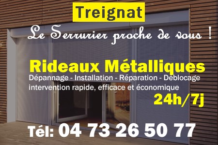 rideau metallique Treignat - rideaux metalliques Treignat - rideaux Treignat - entretien, Pose en neuf, pose en rénovation, motorisation, dépannage, déblocage, remplacement, réparation, automatisation de rideaux métalliques à Treignat