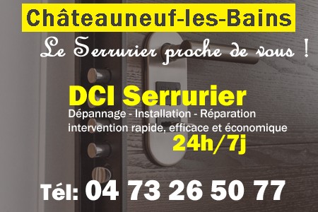 Serrure à Châteauneuf-les-Bains - Serrurier à Châteauneuf-les-Bains - Serrurerie à Châteauneuf-les-Bains - Serrurier Châteauneuf-les-Bains - Serrurerie Châteauneuf-les-Bains - Dépannage Serrurerie Châteauneuf-les-Bains - Installation Serrure Châteauneuf-les-Bains - Urgent Serrurier Châteauneuf-les-Bains - Serrurier Châteauneuf-les-Bains pas cher - sos serrurier chateauneuf-les-bains - urgence serrurier chateauneuf-les-bains - serrurier chateauneuf-les-bains ouvert le dimanche
