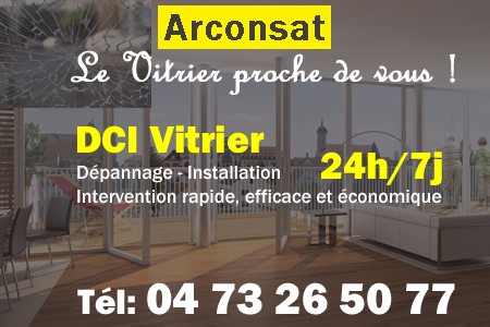 Vitrier à Arconsat - Vitre à Arconsat - Vitriers à Arconsat - Vitrerie Arconsat - Double vitrage à Arconsat - Dépannage Vitrier Arconsat - Remplacement vitre Arconsat - Urgent Vitrier Arconsat - Vitrier Arconsat pas cher - sos vitrier arconsat - urgence vitrier arconsat - vitrier arconsat ouvert le dimanche