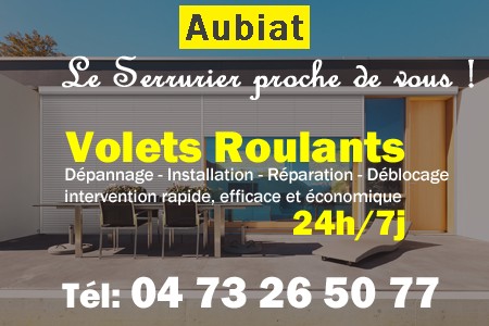 volet roulant Aubiat - volets Aubiat - volet Aubiat - entretien, Pose en neuf, pose en rénovation, motorisation, dépannage, déblocage, remplacement, réparation, automatisation de volet roulant à Aubiat