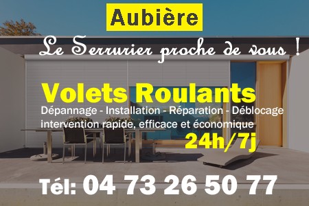 volet roulant Aubière - volets Aubière - volet Aubière - entretien, Pose en neuf, pose en rénovation, motorisation, dépannage, déblocage, remplacement, réparation, automatisation de volet roulant à Aubière