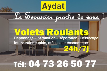 volet roulant Aydat - volets Aydat - volet Aydat - entretien, Pose en neuf, pose en rénovation, motorisation, dépannage, déblocage, remplacement, réparation, automatisation de volet roulant à Aydat