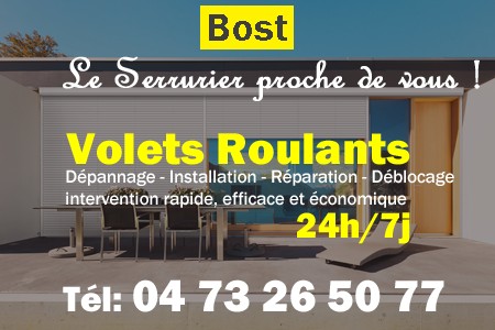 volet roulant Bost - volets Bost - volet Bost - entretien, Pose en neuf, pose en rénovation, motorisation, dépannage, déblocage, remplacement, réparation, automatisation de volet roulant à Bost