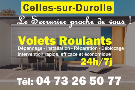 volet roulant Celles-sur-Durolle - volets Celles-sur-Durolle - volet Celles-sur-Durolle - entretien, Pose en neuf, pose en rénovation, motorisation, dépannage, déblocage, remplacement, réparation, automatisation de volet roulant à Celles-sur-Durolle