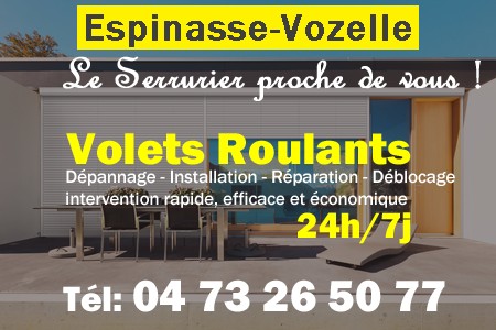 volet roulant Espinasse-Vozelle - volets Espinasse-Vozelle - volet Espinasse-Vozelle - entretien, Pose en neuf, pose en rénovation, motorisation, dépannage, déblocage, remplacement, réparation, automatisation de volet roulant à Espinasse-Vozelle