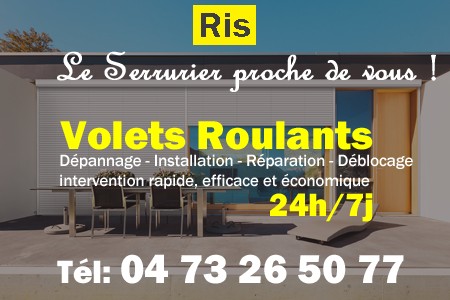 volet roulant Ris - volets Ris - volet Ris - entretien, Pose en neuf, pose en rénovation, motorisation, dépannage, déblocage, remplacement, réparation, automatisation de volet roulant à Ris