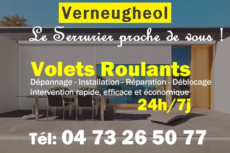 volet roulant Verneugheol - volets Verneugheol - volet Verneugheol - entretien, Pose en neuf, pose en rénovation, motorisation, dépannage, déblocage, remplacement, réparation, automatisation de volet roulant à Verneugheol